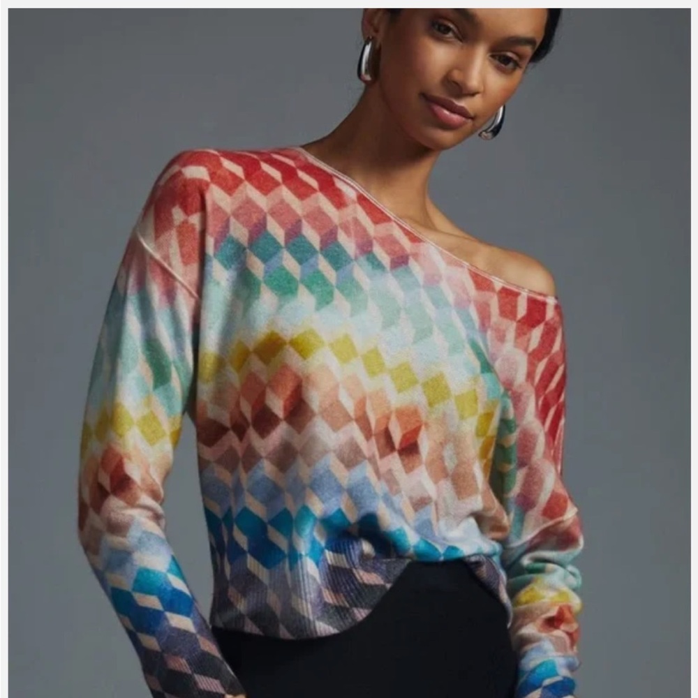 Anthropologie Lani Cashmere Boatneck Sweater small